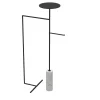 Stelo Appendiabiti bianco Carrara e nero con supporto