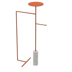 Stelo Appendiabiti bianco Carrara e arancio con supporto