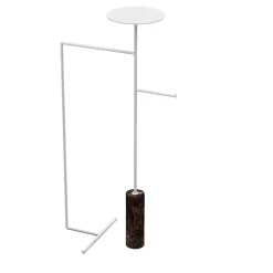 Stelo Emperador Appendiabiti bianco e scuro con supporto