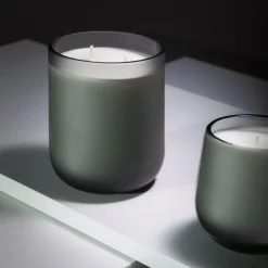 Stilla Cerae Candela grande grigio acciaio di Federico Peri