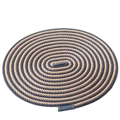 Stuoia da tavolo in corda arrotolata beige e nera