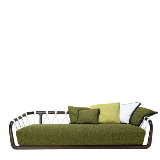 Sunset Basket Grande Barrique + Divano verde di Paola Navone