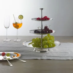 Supporto a 3 livelli in argento