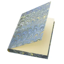 Taccuino con pavone blu e verde