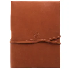 Taccuino in pelle marrone con pizzo