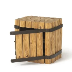 Taglialegna Comodino in legno e ferro