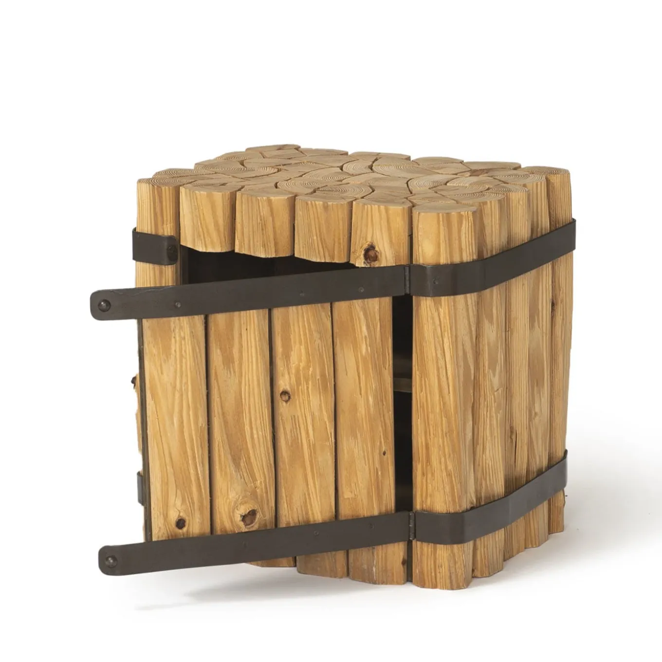 Taglialegna Comodino in legno e ferro