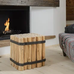 Taglialegna Comodino in legno e ferro