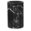 TAN Vaso a colonna in marmo Marquina nero satinato