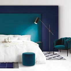 Tappeto blu a rete Composizione ceramica di Giuliano Andrea dell'Uva 200 x 100