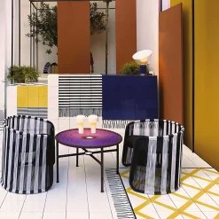 Tappeto blu a rete Composizione ceramica di Giuliano Andrea dell'Uva 200 x 100