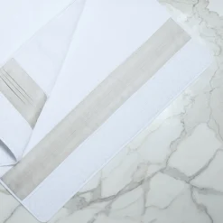 Tappeto da bagno Plissè bianco e marmo