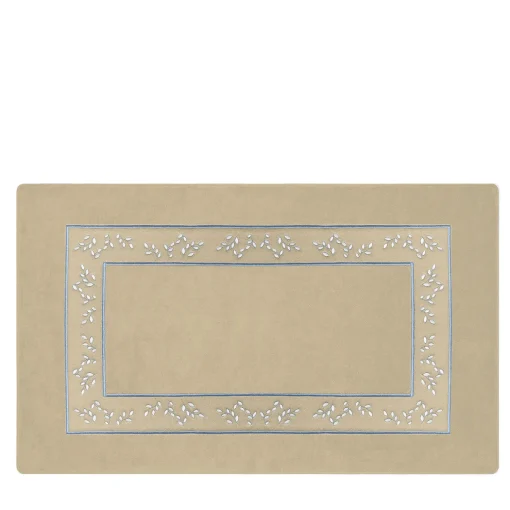 Tappeto da bagno Roma beige e bianco azzurro