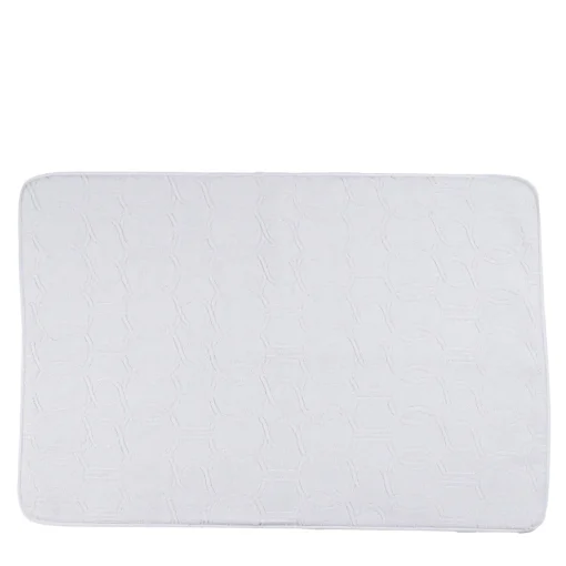 Tappeto da bagno Shangri-La Jacquard bianco