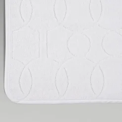 Tappeto da bagno Shangri-La Jacquard bianco