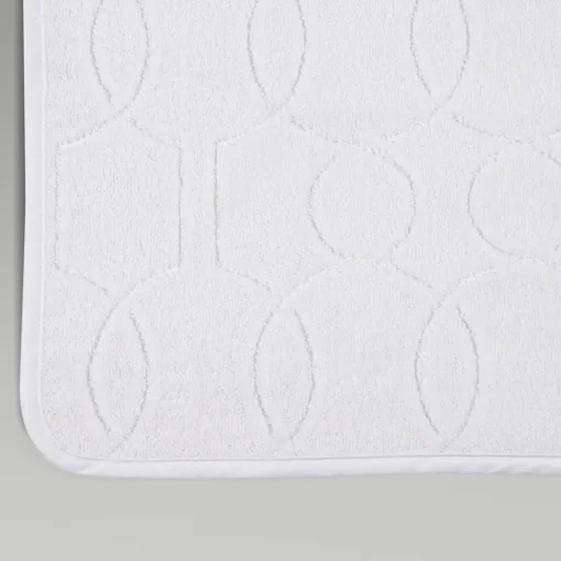 Tappeto da bagno Shangri-La Jacquard bianco