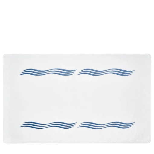 Tappeto da bagno Tuffo bianco e blu Assisi