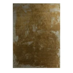 Tappeto Free Verse annodato a mano in grigio argento e cumino