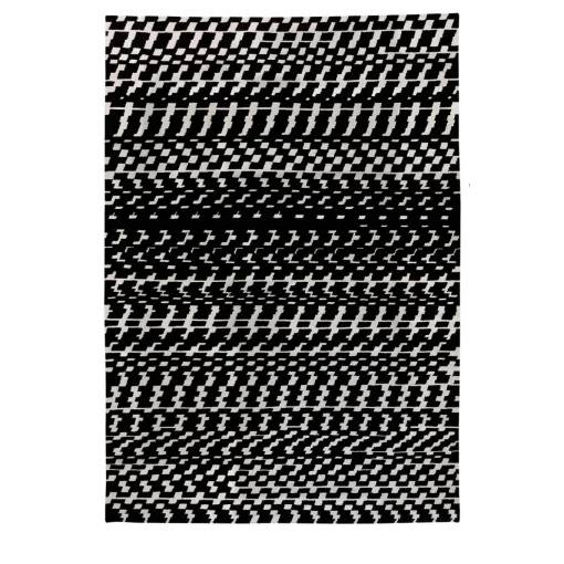 Tappeto Fuoritempo Kilim bianco e nero di Paolo Giordano e Nicole Jeanneret