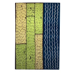 Tappeto in lana fatto a mano Sapphire Streams