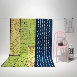 Tappeto in lana fatto a mano Sapphire Streams