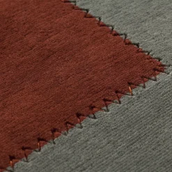 Tappeto in lana verde Terrazze Isola