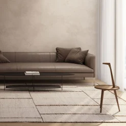 Tappeto Kiviya in Lana Bianco e Marrone