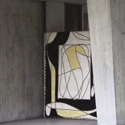 Tappeto Le Ragazze nero e giallo