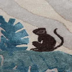 Tappeto Safari bianco trapuntato a mano