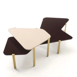 Tavoli impilabili Jean scuro e chiaro