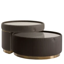 Tavolini nidificanti Augusta con piano in vetro