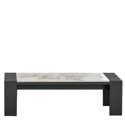 Tavolino Argo Alu cm 113X80 Marmo Grigio di L. & R. Palomba