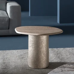 Tavolino Atollo in marmo Travertino di CSM