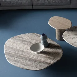 Tavolino Atollo in marmo Travertino di CSM