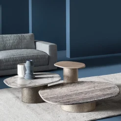 Tavolino Atollo in marmo Travertino di CSM