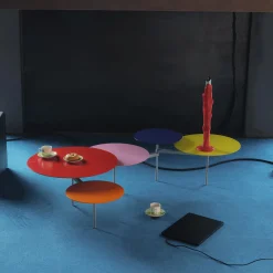 Tavolino Basso Snake 5 Multicolore in Acciaio di Carlo Contin #2