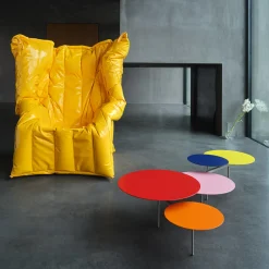 Tavolino Basso Snake 5 Multicolore in Acciaio di Carlo Contin #2