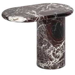 Tavolino Cantilever S Rosso Levanto in marmo di Matteo Zorzenoni