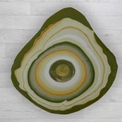 Tavolino Charles in Legno Verde Scuro e Oro