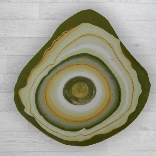 Tavolino Charles in Legno Verde Scuro e Oro