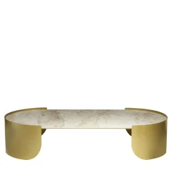 Tavolino da caffè ovale oro Osiris