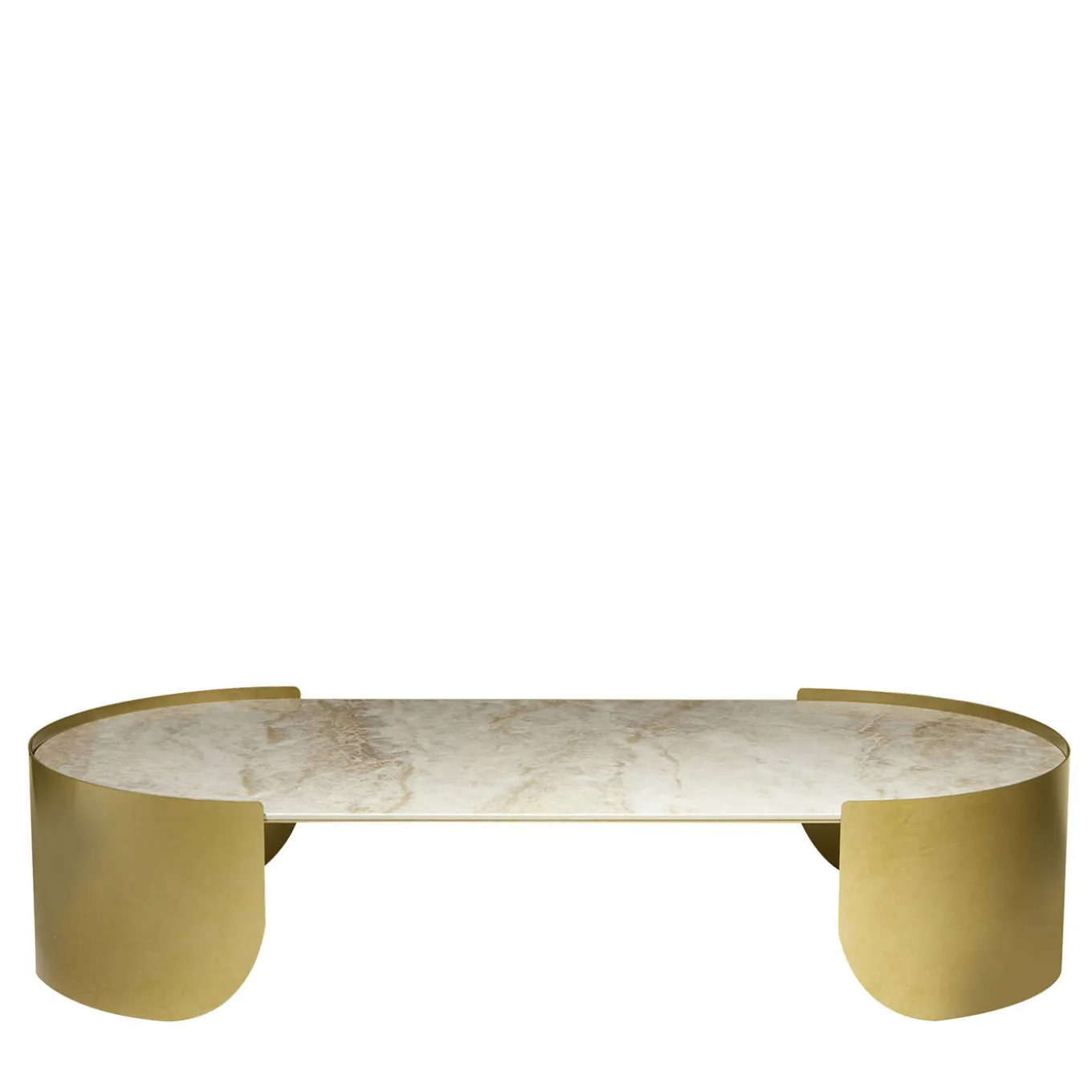 Tavolino da caffè ovale oro Osiris