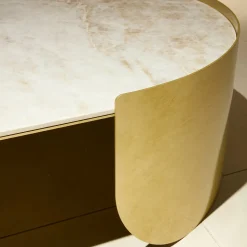 Tavolino da caffè ovale oro Osiris