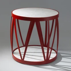 Tavolino da caffè per esterni Zig Zag in acciaio inox