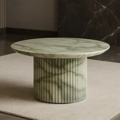 Tavolino da caffè Rullo in onice verde smeraldo di Ashley Gadeova