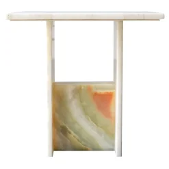 Tavolino in marmo Onyx Ivory