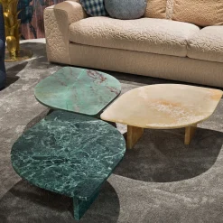 Tavolino in marmo Petal Verde Alpi