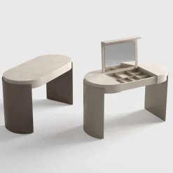 Tavolino Jules in pelle beige