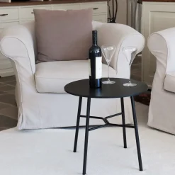 Tavolino Laterale Yuki in Metallo Nero di EP Studio