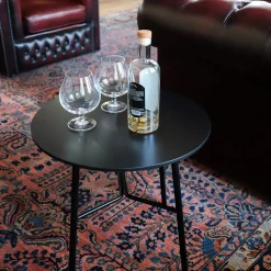 Tavolino Laterale Yuki in Metallo Nero di EP Studio